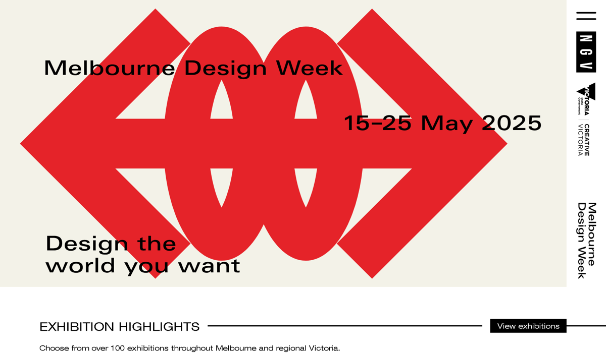 Screenshot of Melbourne Design Week, from the conference websites collection.