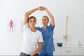 Woman being examined by a healthcare professional