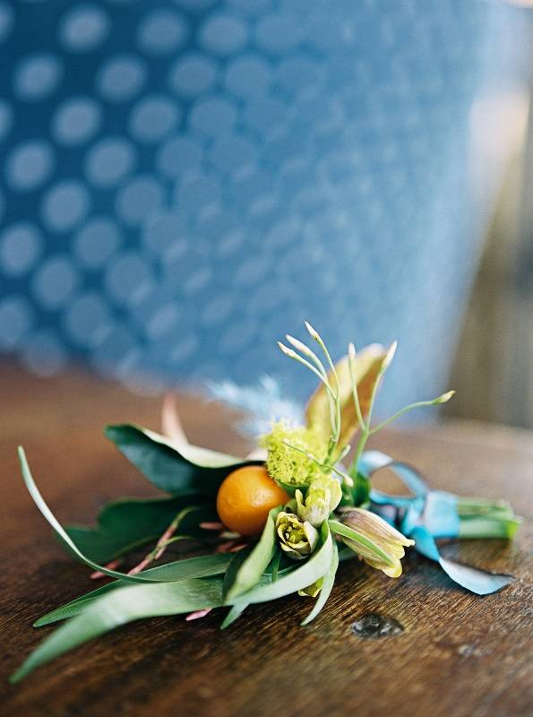boutonniere with kumquat