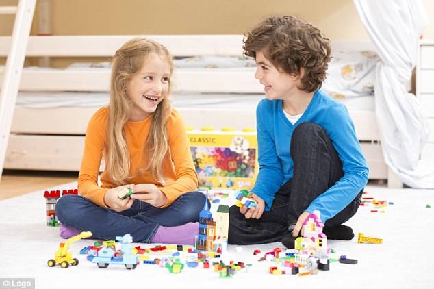 kids play lego