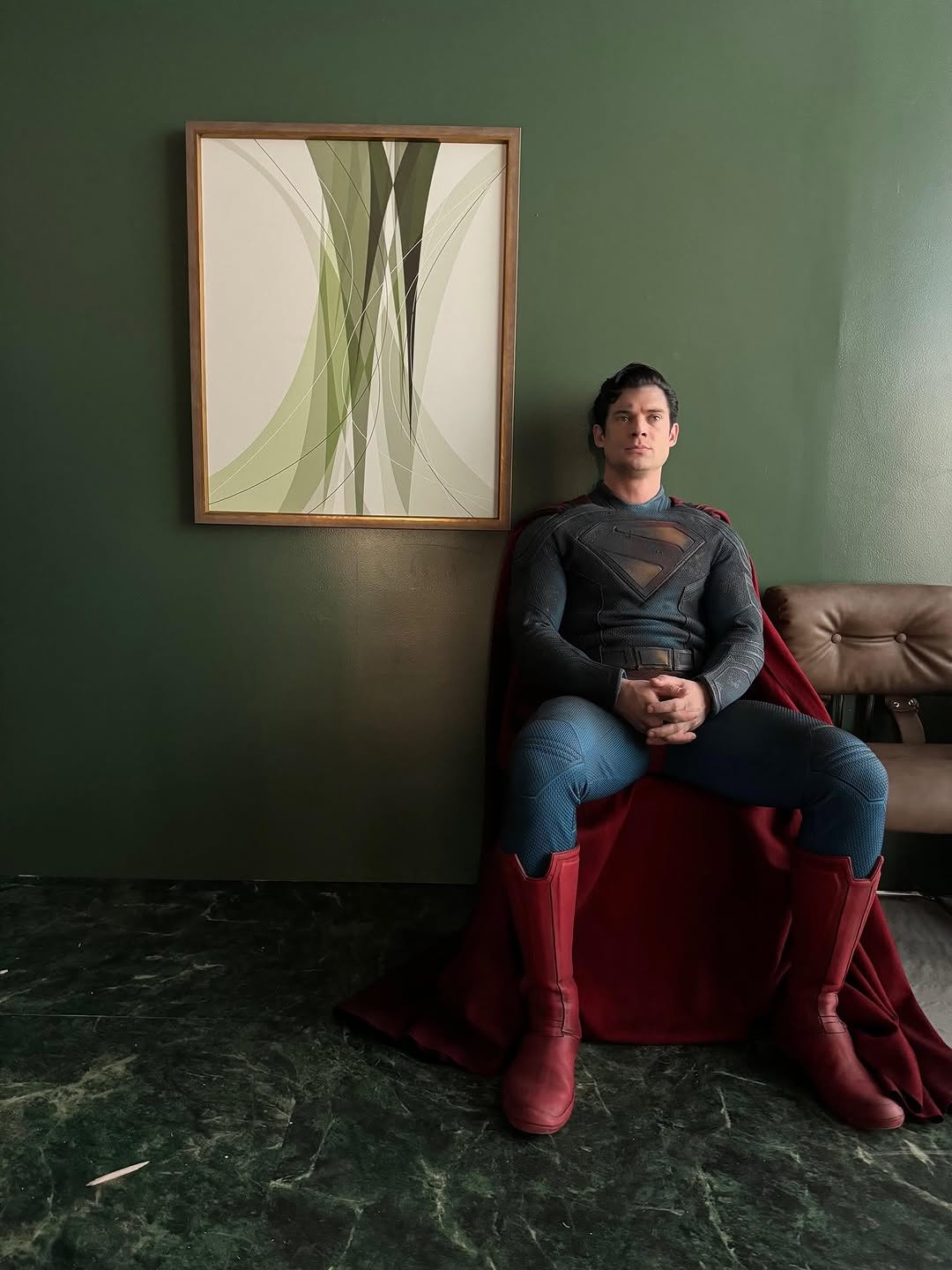 Superman at rest.