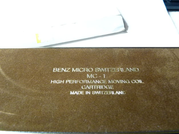 Benz Micro MC-1 phono cartridge complete low-med output