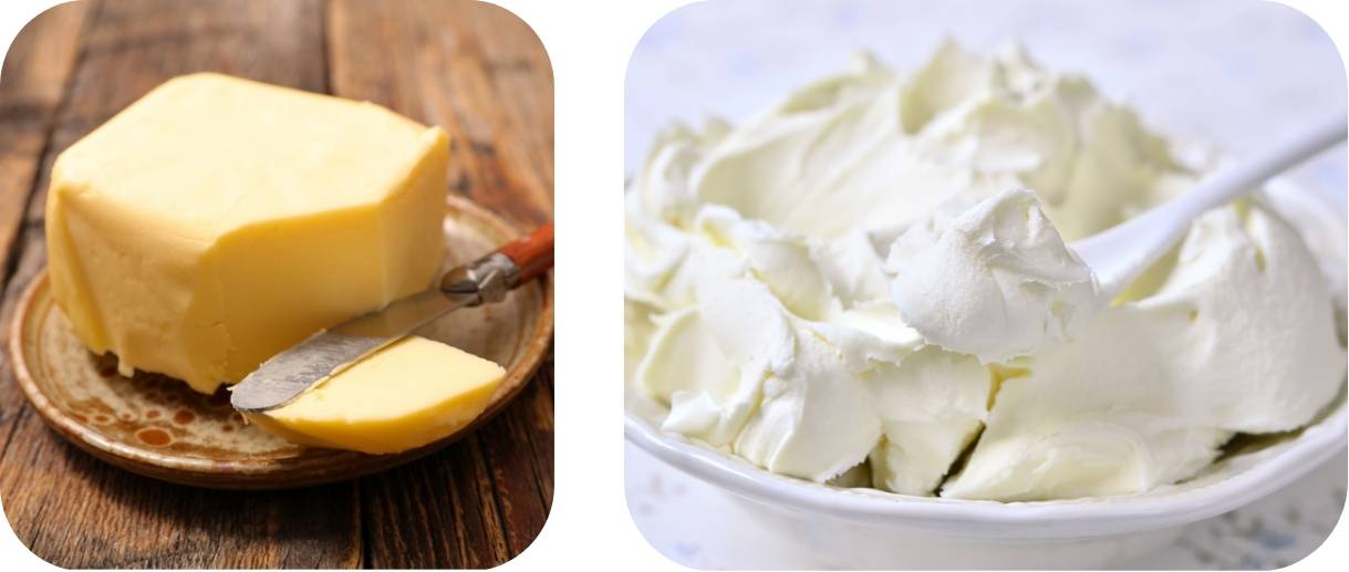 フスボンでは、トランス脂肪酸を使用せず、バターや生クリームなどを使用