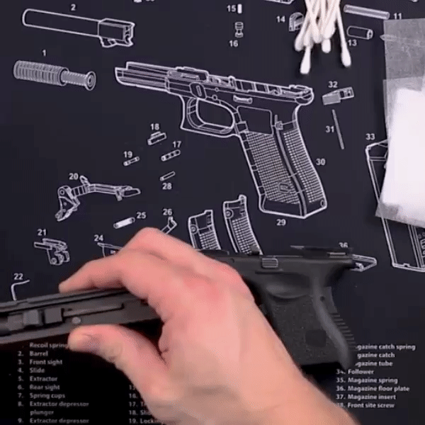 Rubberized Repair Mat Anti-slip Gun Maintenance Mat Glock Gun Cleaning Mat 