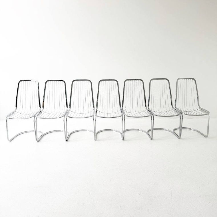 Set aus 7 Stühlen von Gastone Rinaldi für Rima
