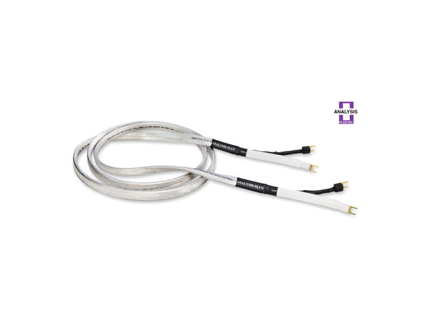 Analysis Plus 10' Big Silver Oval Speaker Cable with spades or bananas - FREE SHIPPING!!