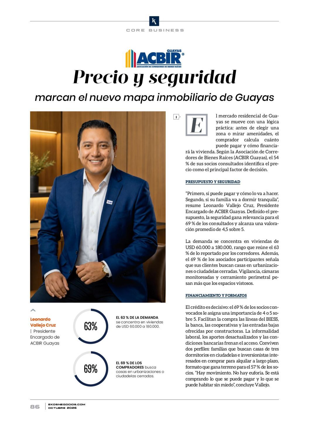 Página 86 de Ekos Negocios, edición de octubre de 2026