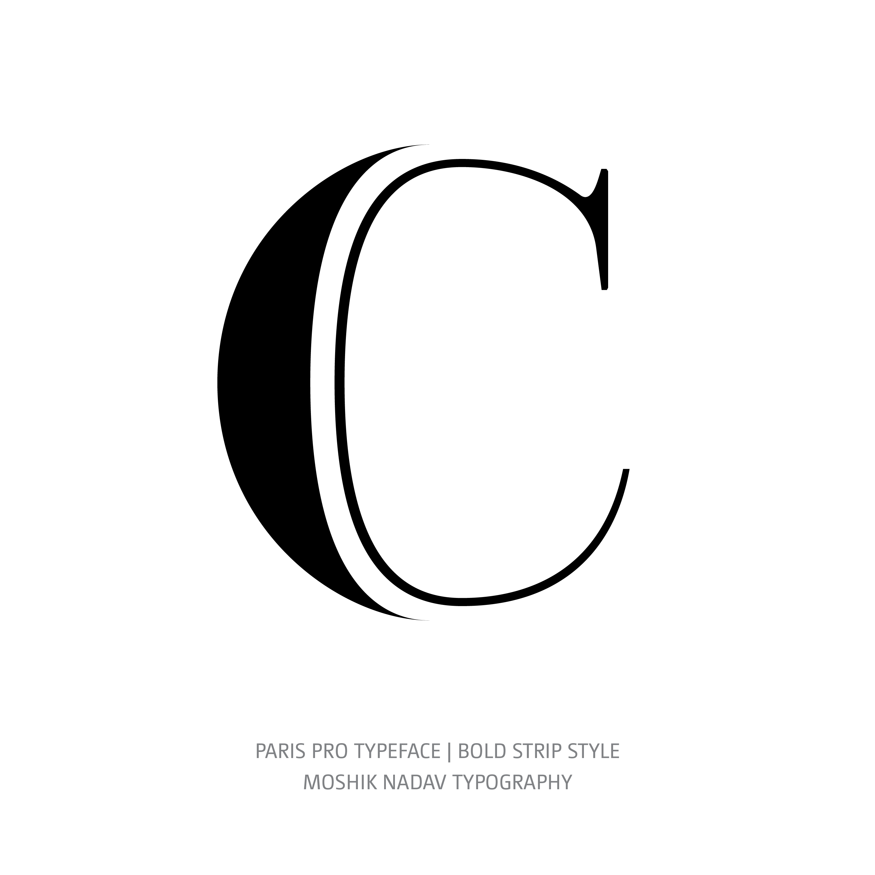 Paris Pro Typeface Bold Strip C