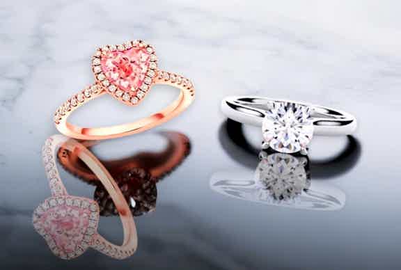 Shop lab grown diamond rings by shape