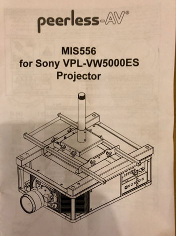 Sony VPL-VW5000ES Sony VPL-VW5000ES MIS556 PEERLESS MOUNT