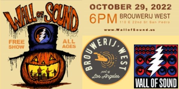 Wall of Sound FREE All Ages Halloween Show at Brouwerij West 10/29 promotional image