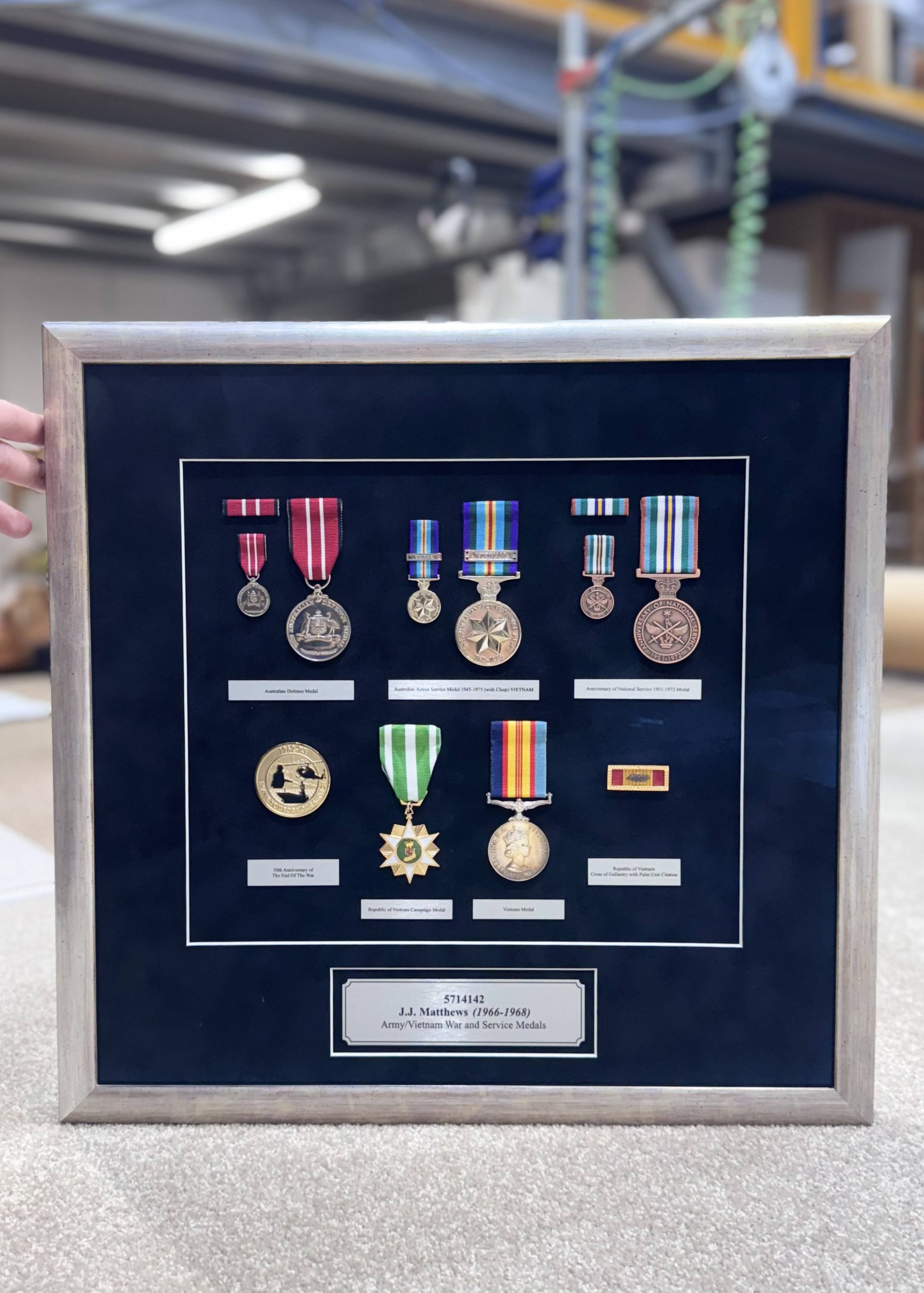 Framed War Medals by FRAMING TO A T