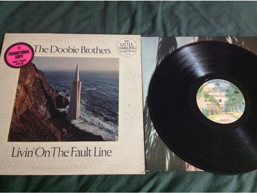 The Doobie Brothers - Livin' On The Fault Line Warner Brothers Records Promo Sticker Front Cover Vinyl NM