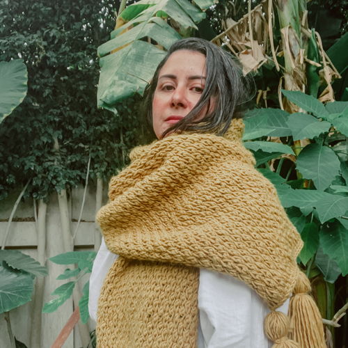 Tunisian Crochet pattern - Rosewood Scarf
