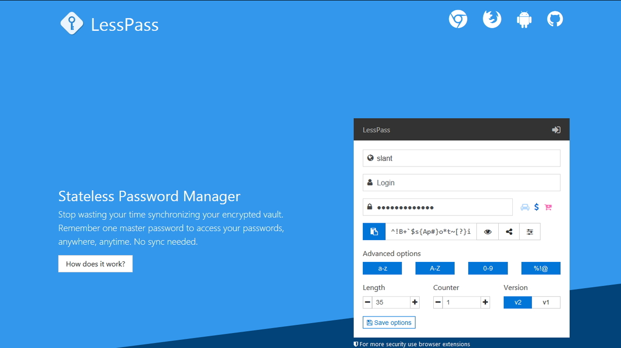 LessPass Review - Slant