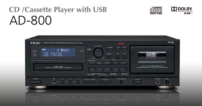 Teac AD-800 CP/Cassette Player with USB