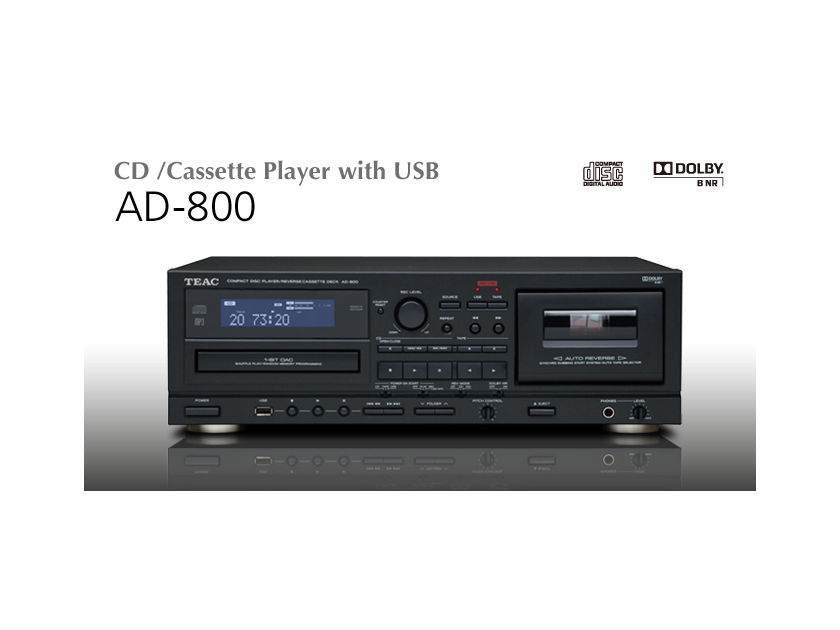 Teac AD-800 CP/Cassette Player with USB