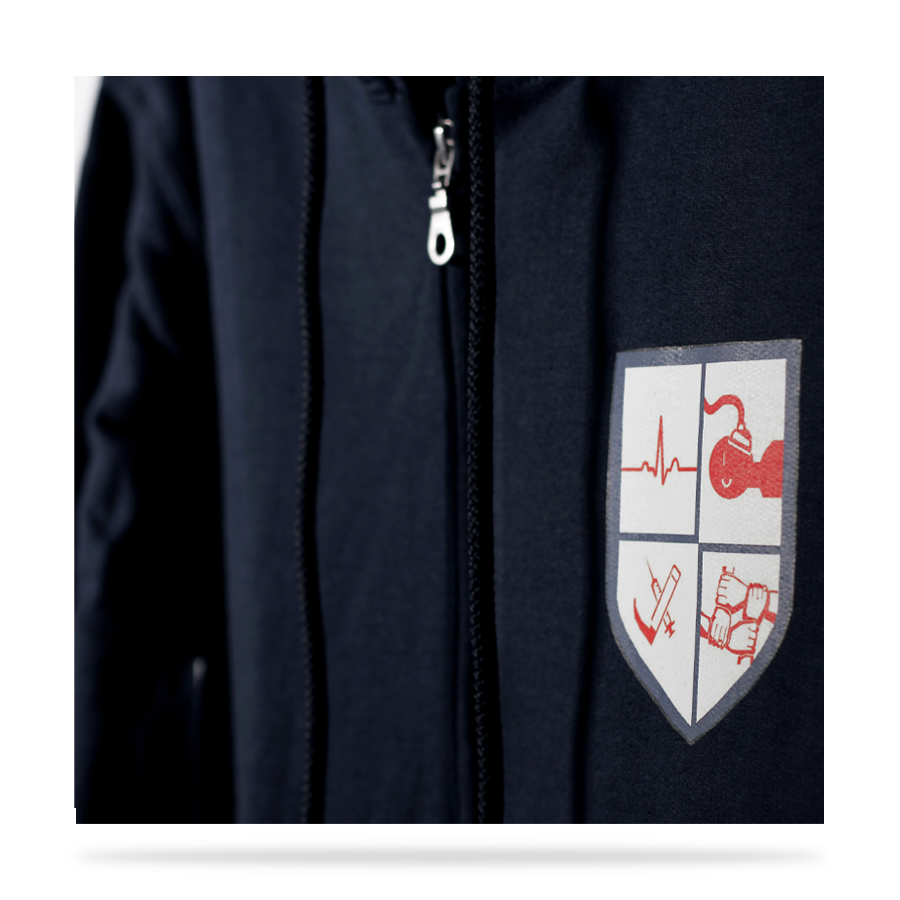 Navy blue cotton fleece pull-over hoodie sj clothing manila philippines