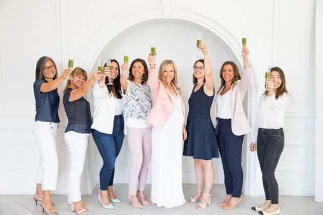 Smiling woman welcoming you