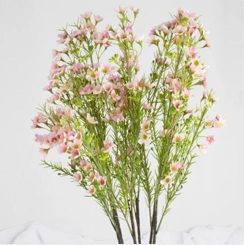 Wax Flower Spray Pink - Realistic Artificial Flowers