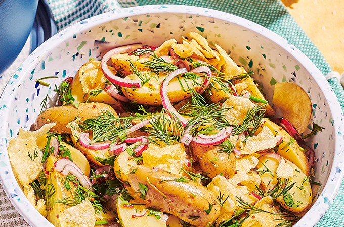 Fingerling Potato Salad with Chips