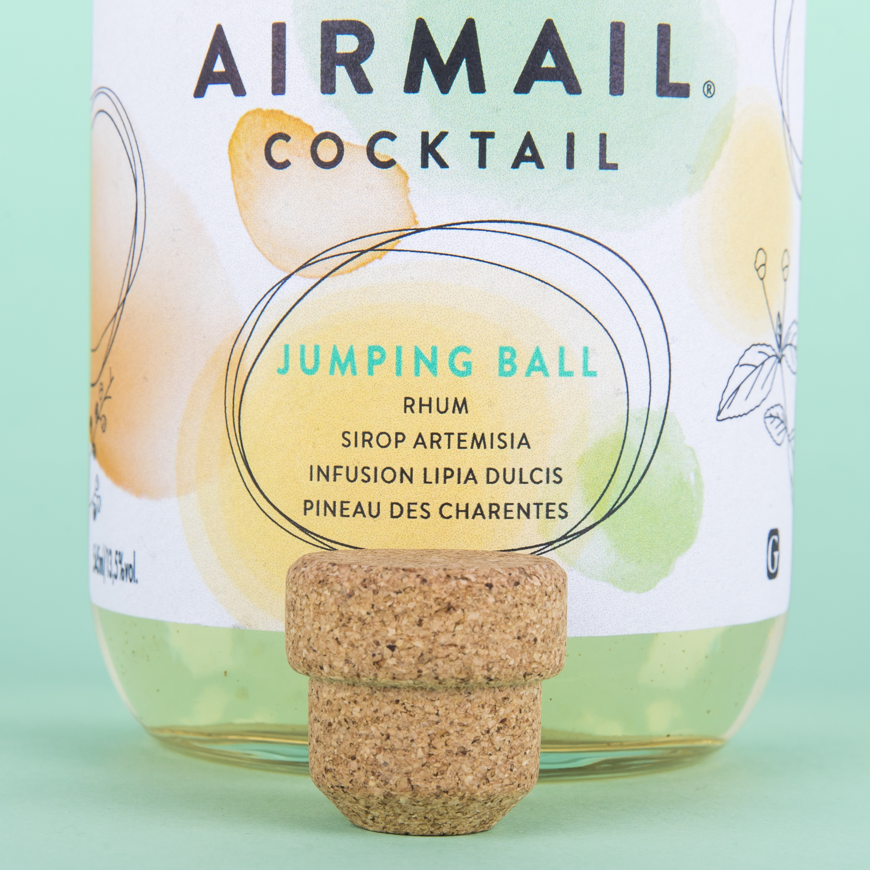 Focus projet Airmail cocktail, cocktail charentais prêt à boire. Bouchon monomatériaux : shape.