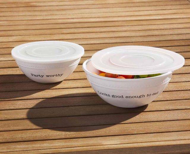 Mud Pie Plastic Bowls with Lid