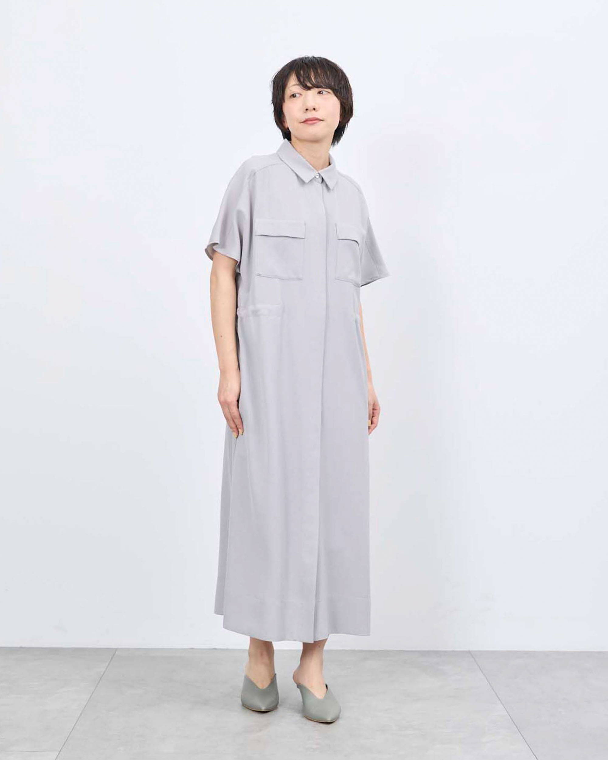 ロングシャツワンピース着用レビュー
