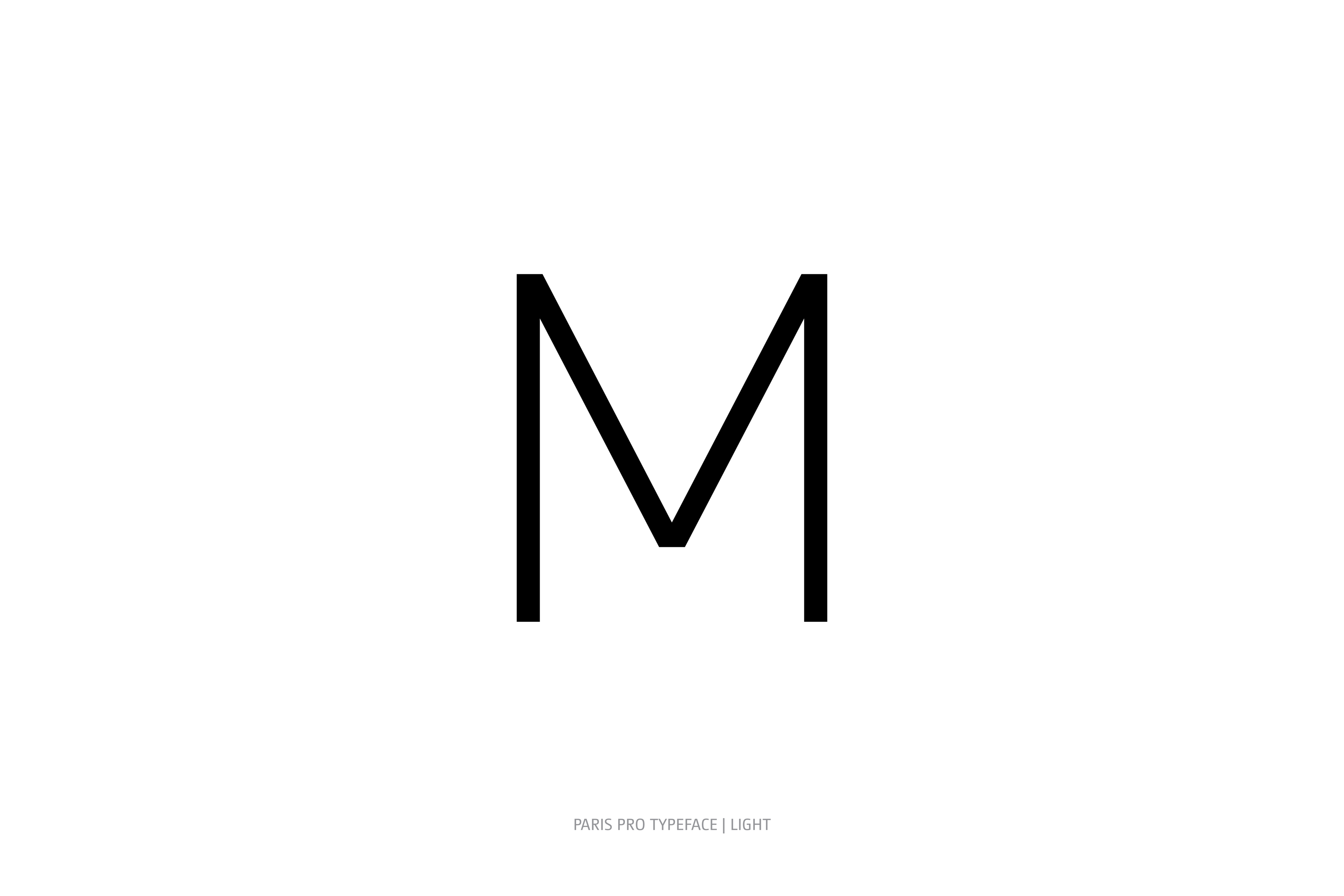 Paris Pro Typeface Light Style M