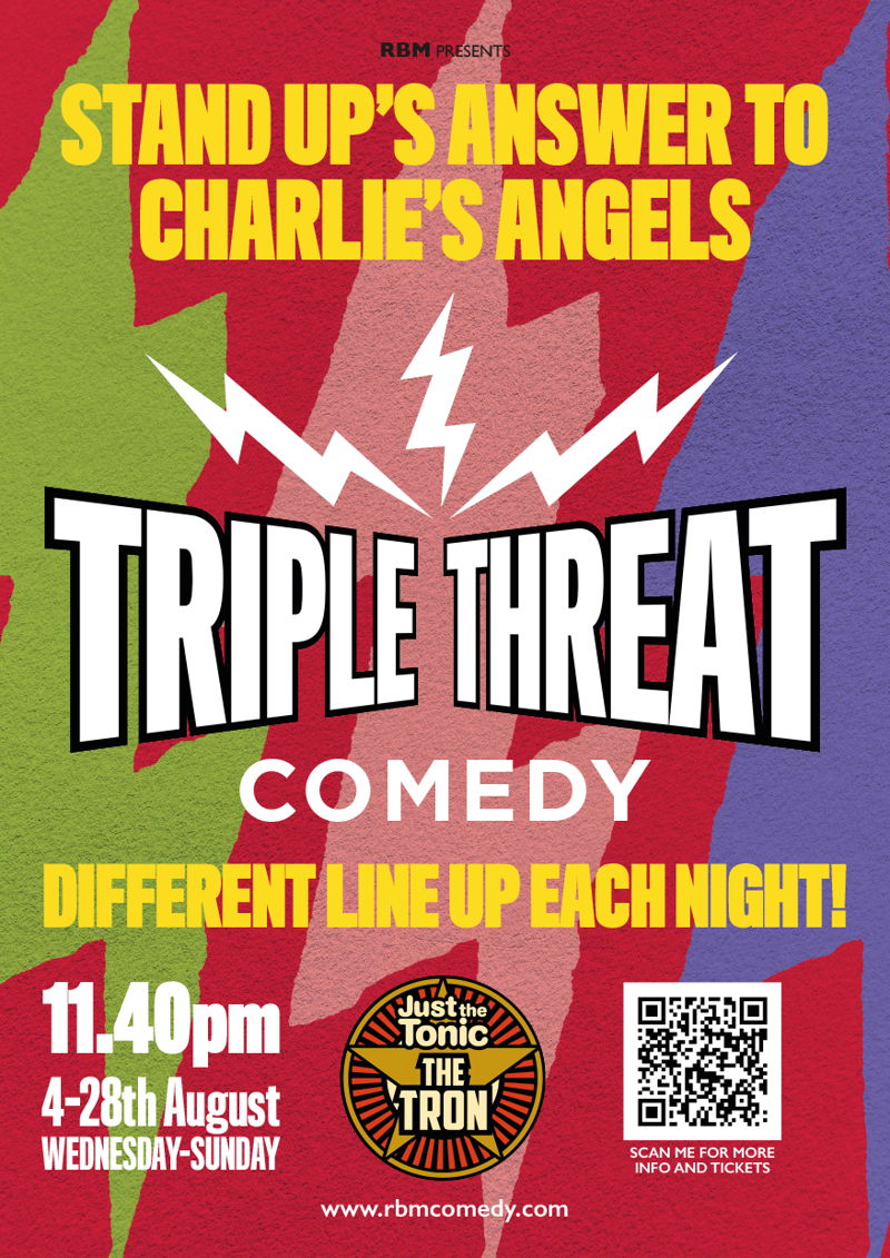 The poster for Triple Threat Comedy