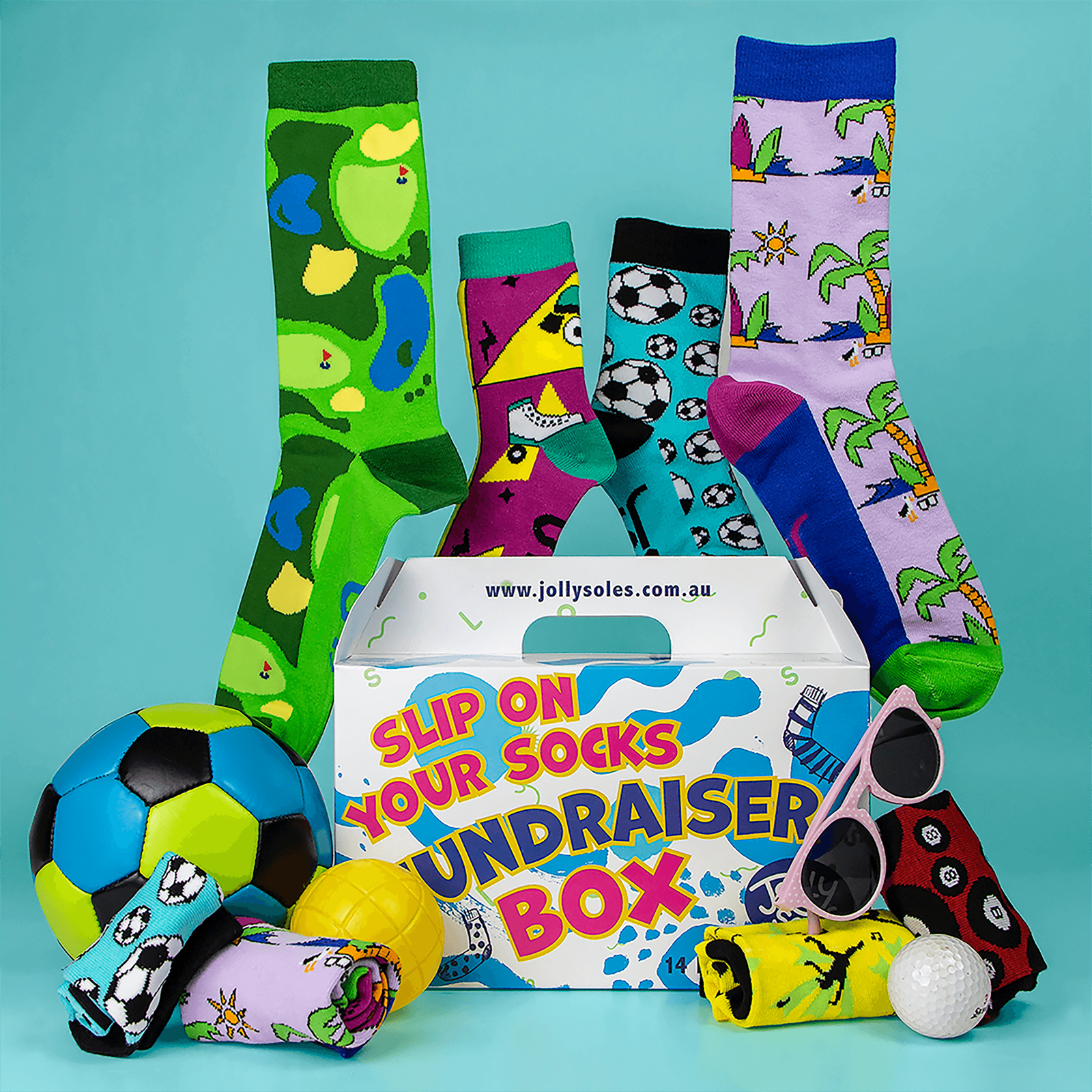Jolly Soles Activity Design Fundraiser Sock Box