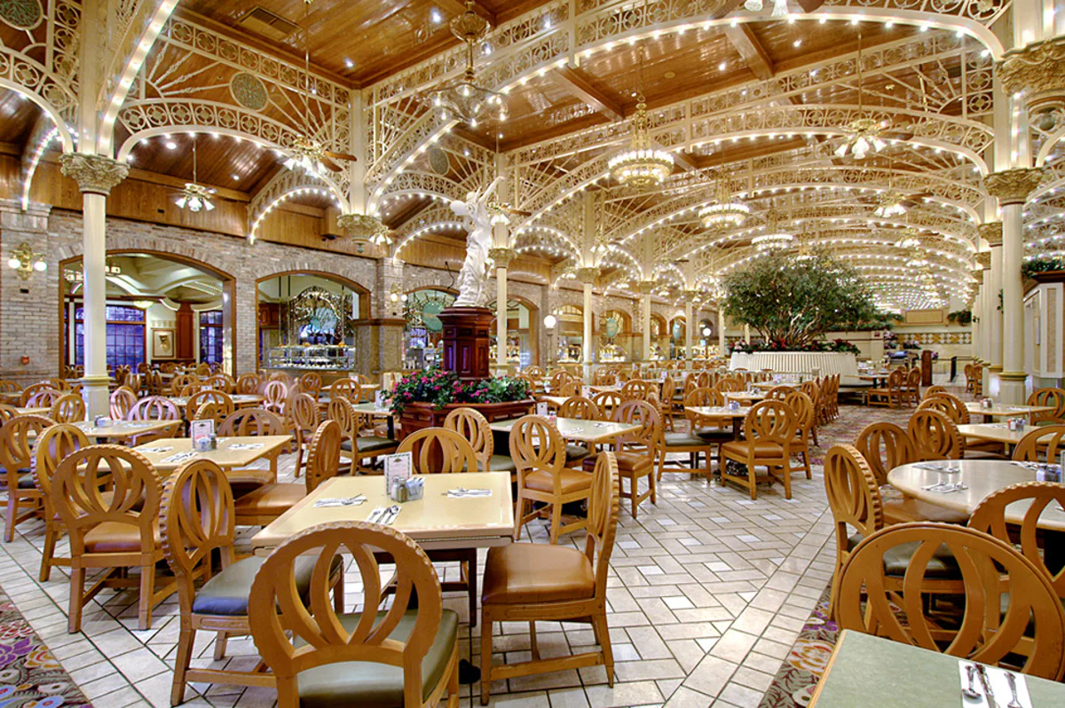 Garden Court’s Victorian dining room at Main Street Station
