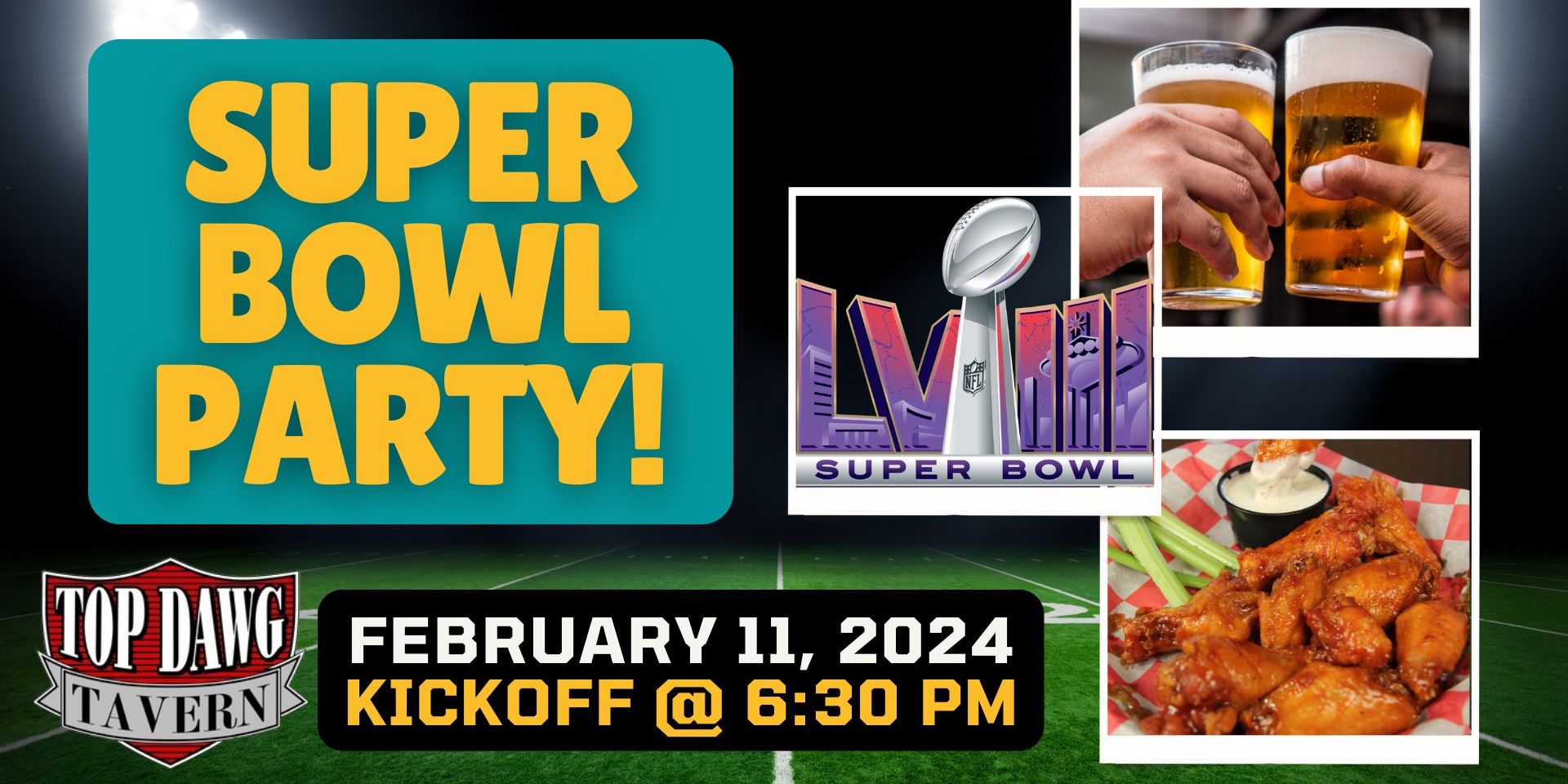 Watch the Super Bowl at Top Dawg Tavern! promotional image