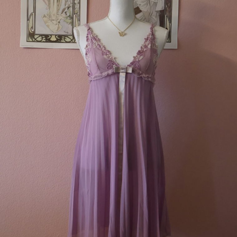 Le Meilleu Lila Chiffon Dress (Vintage - S/M)