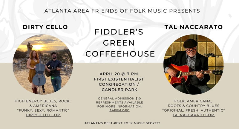 Dirty Cello and Tal Naccarato @ Fiddler's Green Coffeehouse