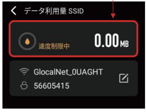 速度制限中の画面
