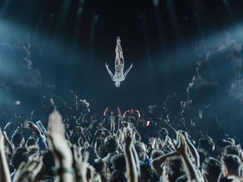 Hands up from the audience at Afterlife