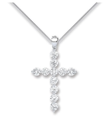 Browse and shop diamond heart and diamond cross pendants - Pobjoy Diamonds