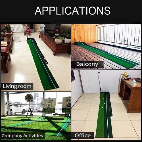 Putting Mat, Golf Indoor Putting Green, Mini Golf Home, Puttout Practice Simulator