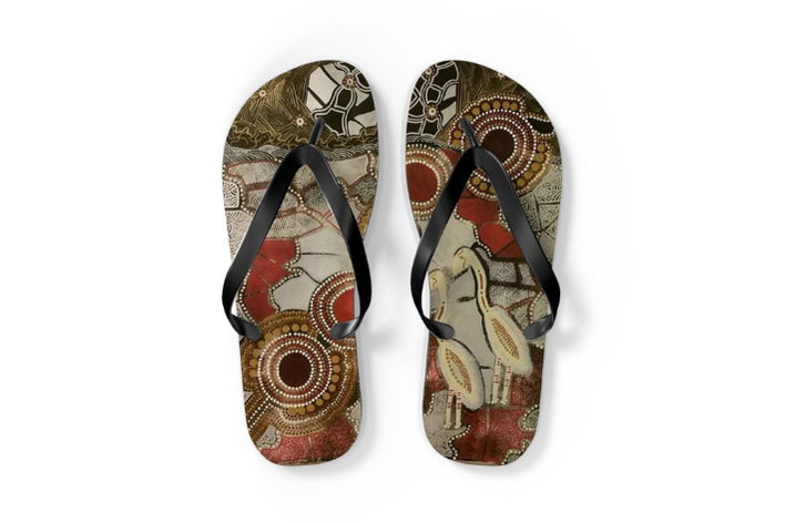 Bohemian Flip Flops, Artistic Design, Summer Sandals with comfort style and colours - Image 4