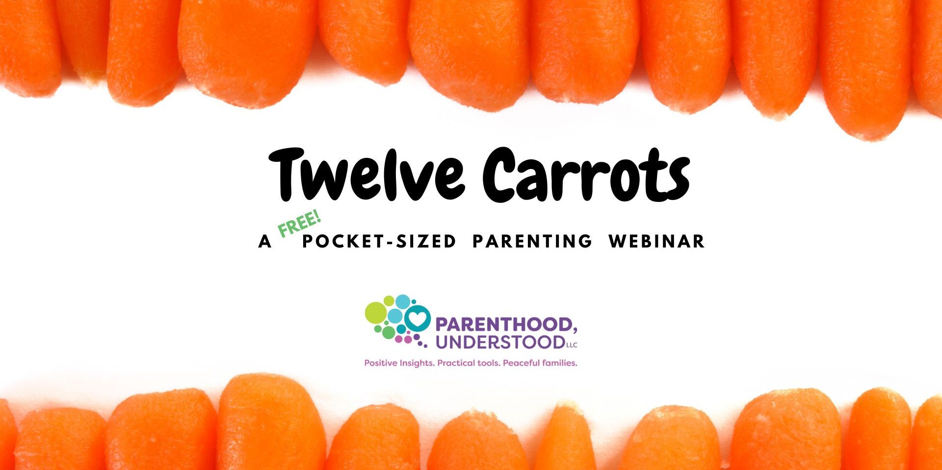 Twelve Carrots: Free parenting webinar promotional image