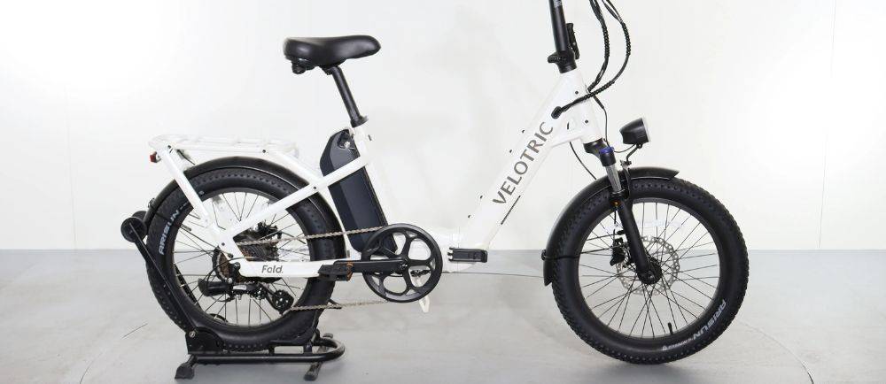 Velotric fold on a stand