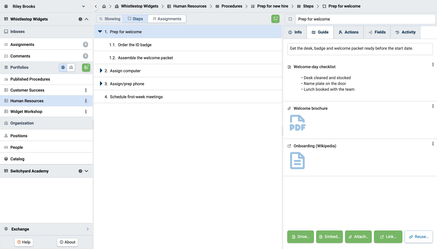 TaskTrain three-pane layout: Navigation pane, List pane, and Detail pane