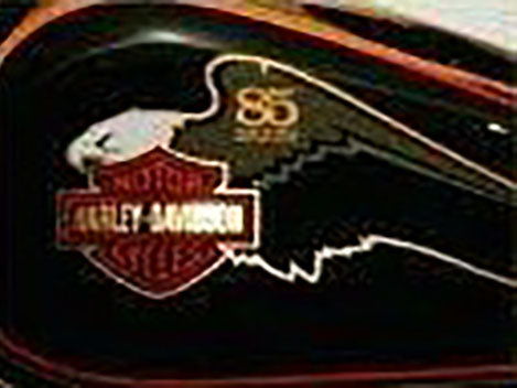 1957-1958 Harley Davidson first plastic emblem design