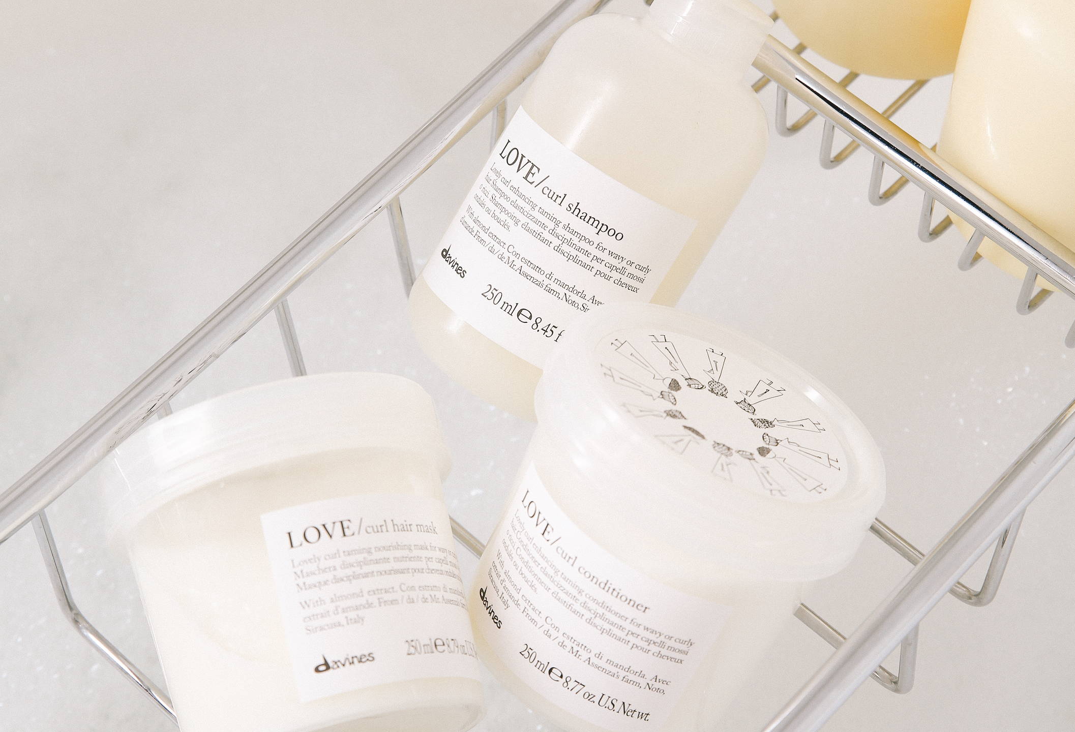 Davines LOVE Curl hair care products