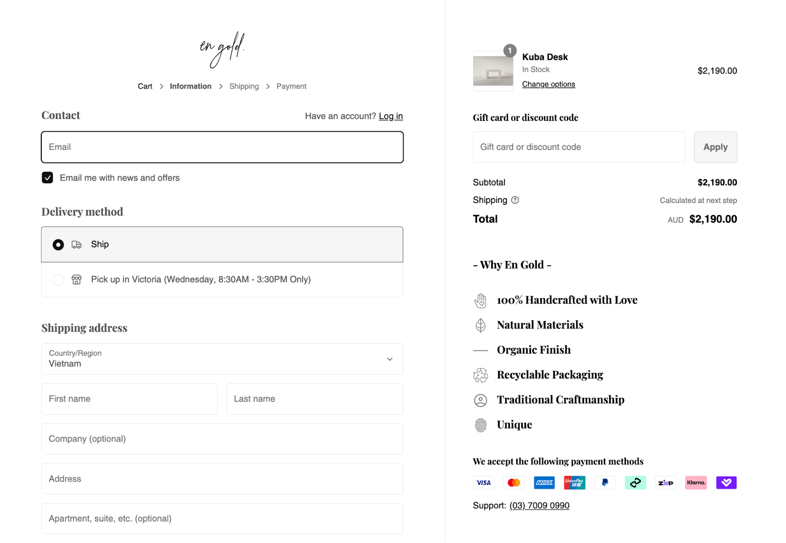 display payment icons at shopify checkout page