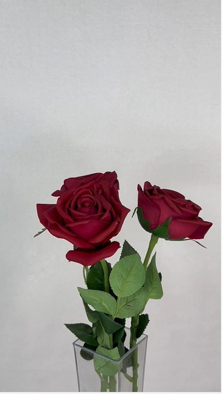Red Natural Real Touch Rose - Realistic Artificial Flowers - Image 5