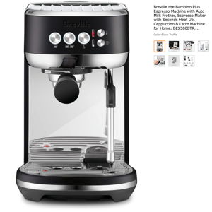 Breville | Bambino Plus Espresso Machine, Black Truffle