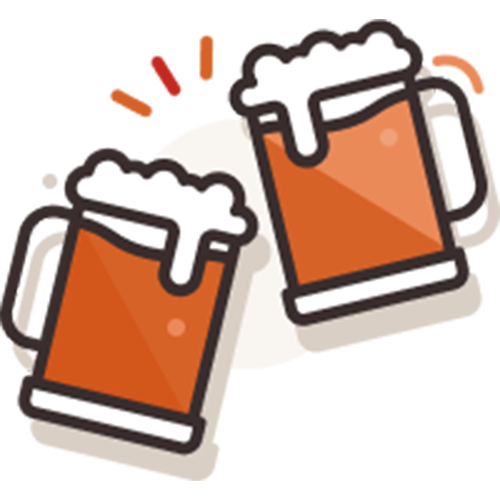 clinking beer mugs