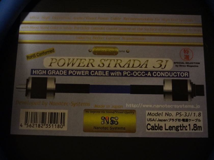 Nanotec Power Strada 3J Power Cable with Furutech FI-50 Connectors